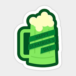 happy st patricks green beer Sticker